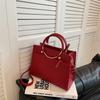 Bridal Red Women's Bag New Oblique Span Simple Fashion High-end Texture Handbag Wedding Bag