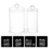 Multipurpose Clear Acrylic Storage Container Set With Lids Qtip Dispenser For Vanity Bathroom Countertop Organization