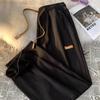 Ice Silk Summer Wide Leg Pants With Adjustable Waist For Teens And Adults