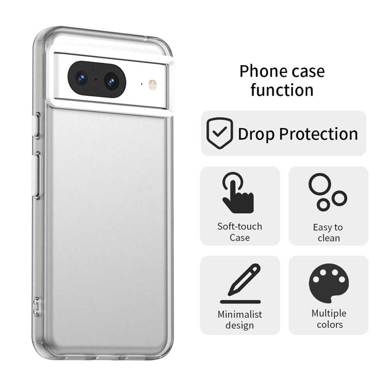 For Google Pixel 8 Case Cover Google Pixel 8 Capa Shockproof Back Transparent Frosted Matte Clear Fundas Google Pixel 8 Pixel8