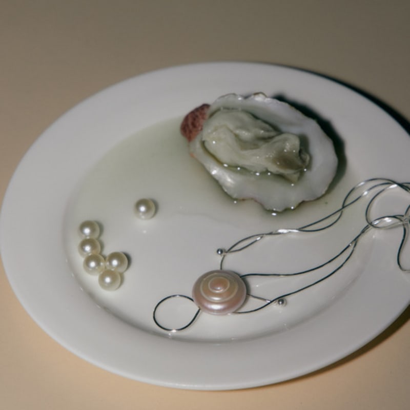 

fillow pearl scarf necklace SILVER