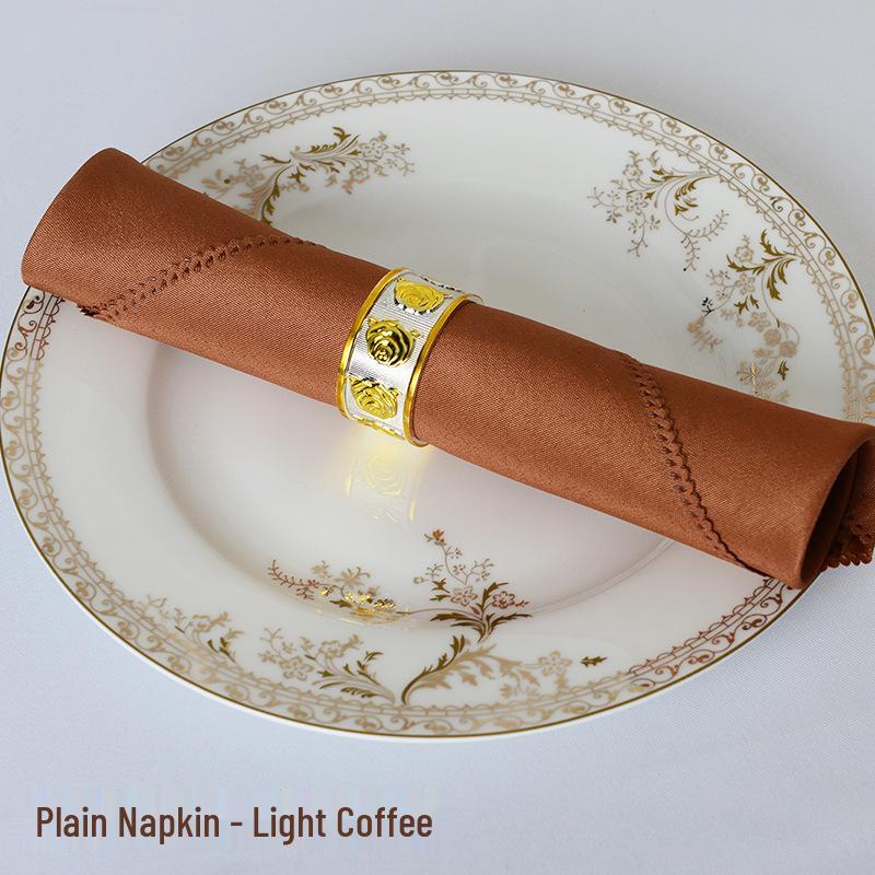 Solid Color Red White Blue Plain Weave Cloth Napkin for Western Restaurants