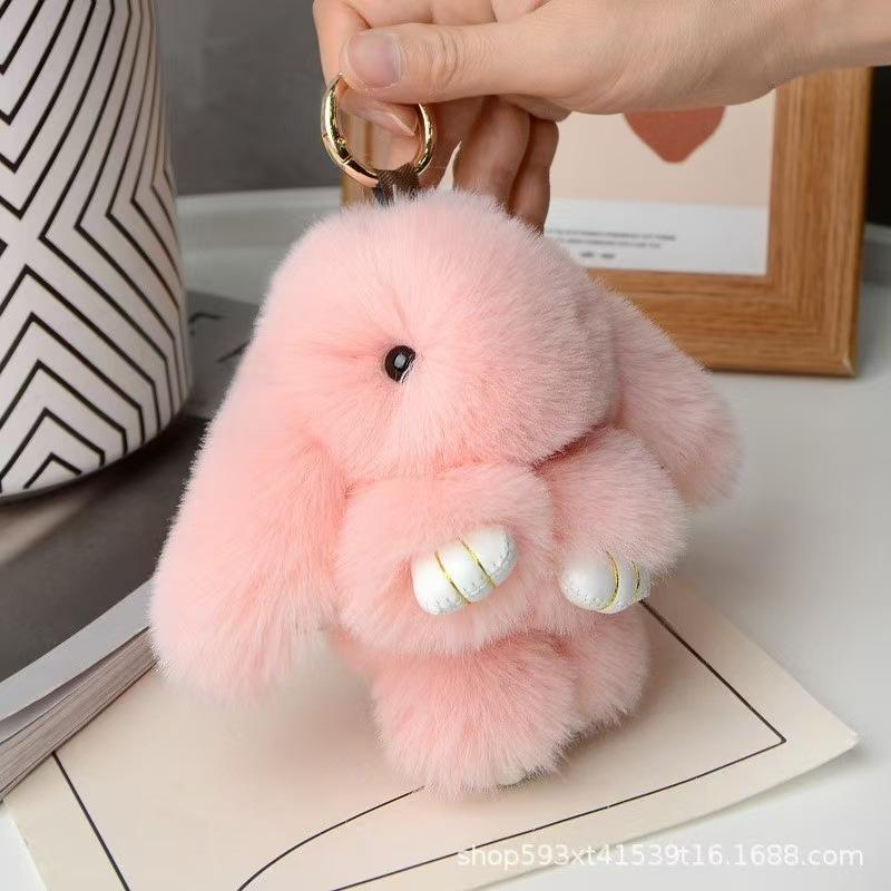 Imitation Otter Rabbit Pendant, Bag Decor, Car Keychain Charm