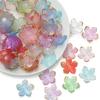 50pcs/Lot 23x24mm Acrylic Flower Beads Petals Charm Connectors DIY Earrings Hair Jewelry Making Acessories Supplies
