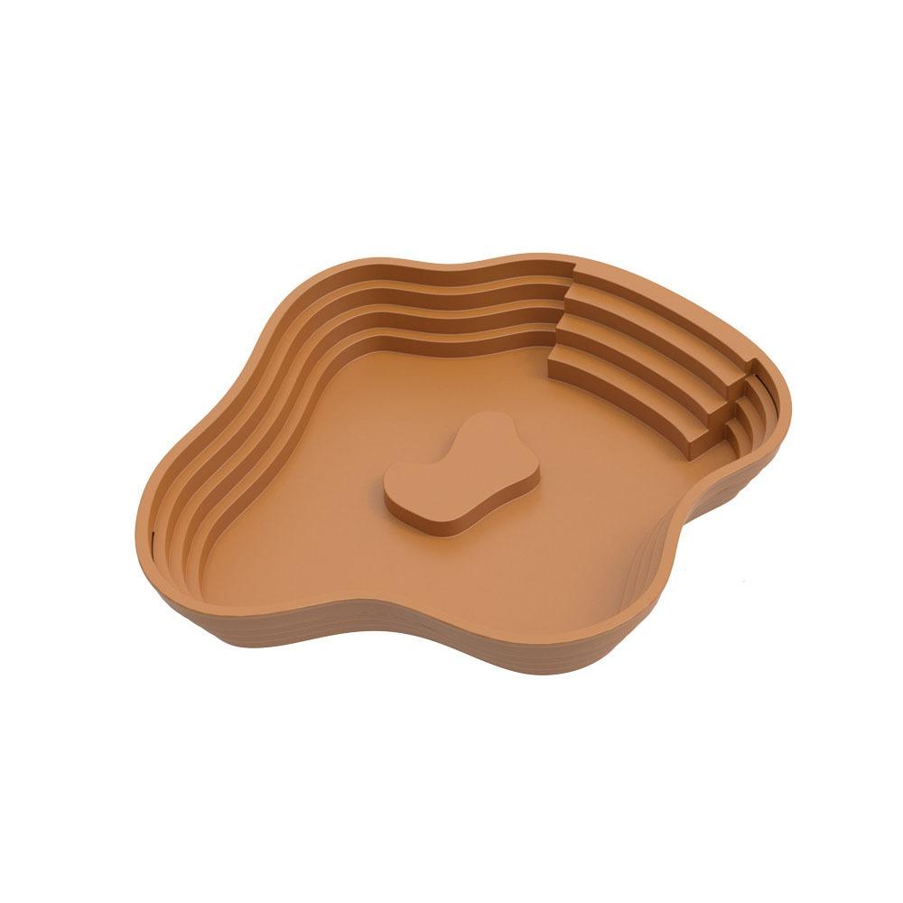 

Plastic Reptiles Water Basin Anti-Slip Amphibian Water Bowl Turtle Bathing Basin Frog коричневый