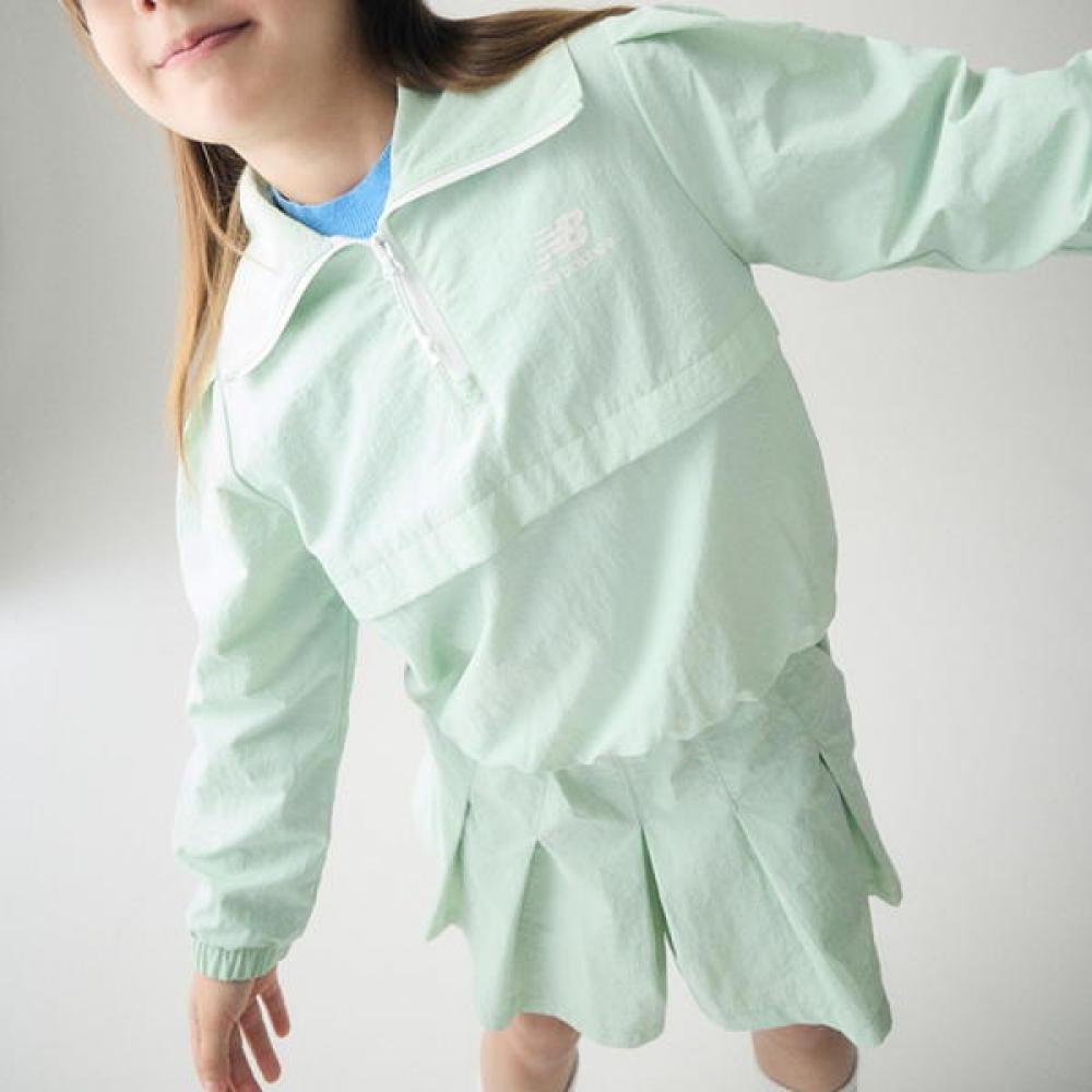 

New Balance Skies Girls Woven Half Zip Up Skirt Set Up Nk9yd3112g Mint 120