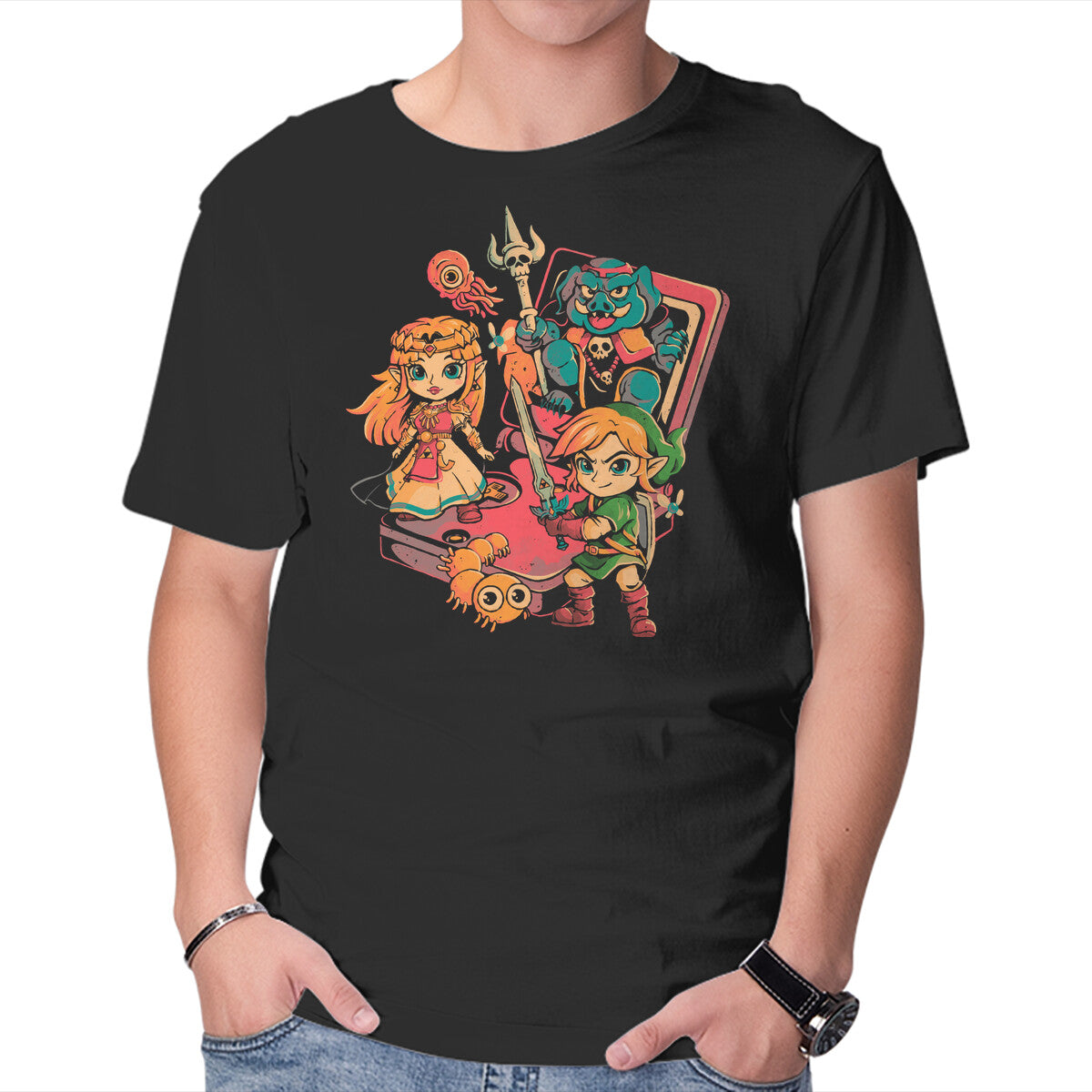 Unisex Crew Neck T-Shirt Brave Game Graphic Short Sleeve Casual Tee XL