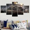 5 Pieces Canvas Artwork Tanks In Action Close Combat IS VS Tiger Poster Painting Modular Home Decor Picture Print Living Room