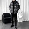 ROMON Men's Hooded Faux Two-Piece Work Jacket