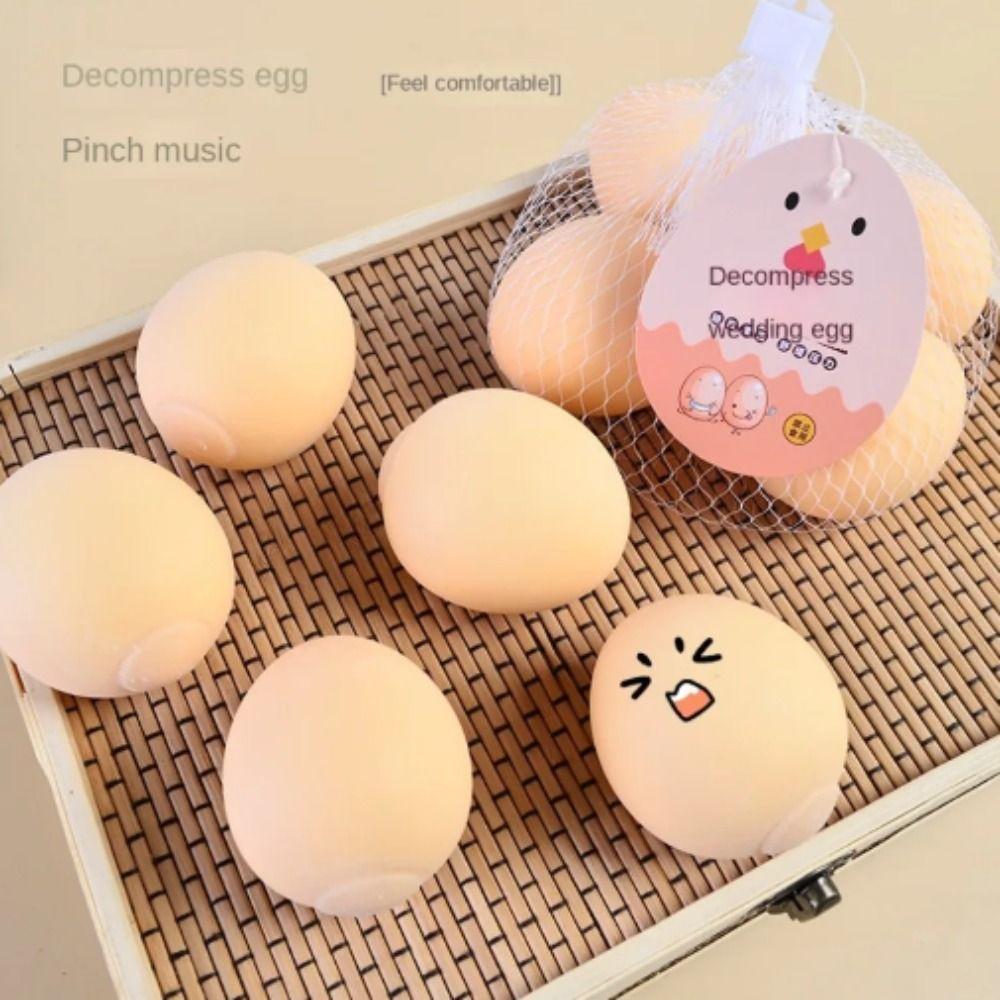 Colorful Egg Shape Squeeze Toy Small Fresh Ball Fidget Toy Funny Rebound Ball Birthday Gift