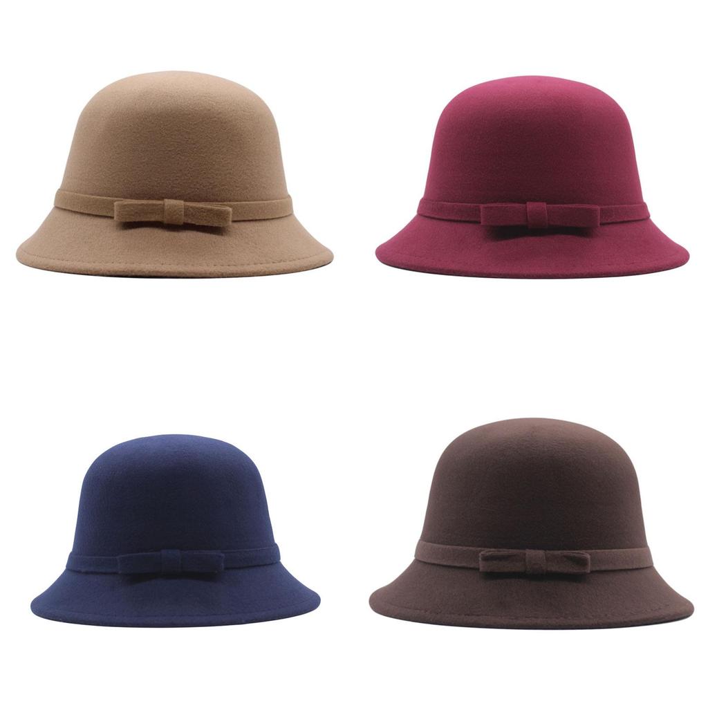 Kid And Adult Wool Felt Bowler Hat With Sun Protection For Spring And Autumn