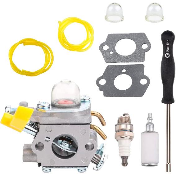 308054043 Carburetor with spark plug Fuel Line Kit for Ryobi RY28000 RY28020 CS26 RY28040 SS26 RY09053 RY28021 RY28025 RY28045 RY09056 RY09055 26CC
