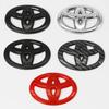 1Pc ABS Car Steering Wheel Decorative Stickers Carbon Fiber Emblem For Toyota Hilux Avensis Auris Prius  Verso Camry Accessories