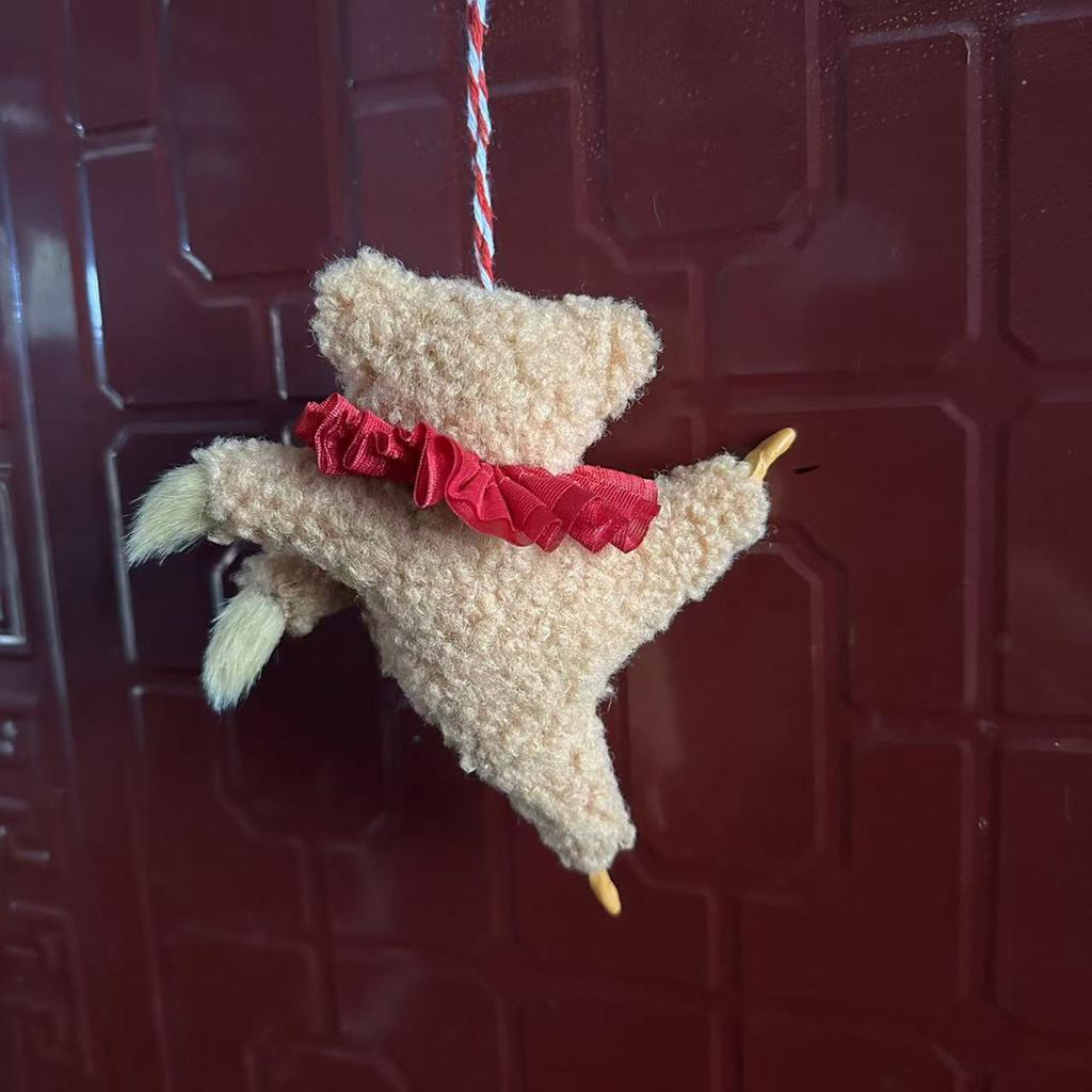 Yaratıcı Bale Ayısı Peluş Kolye Yatak Başucu Askılı Kolye Şık Çanta Süsü Peluş Doku Her Duruma Uygun