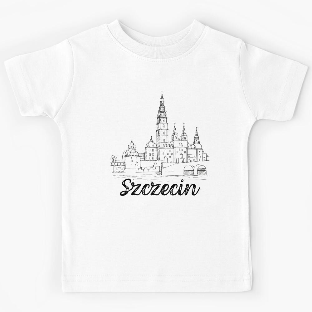 Historic Architecture Szczecin Illustration Poland Kids T-Shirt 170