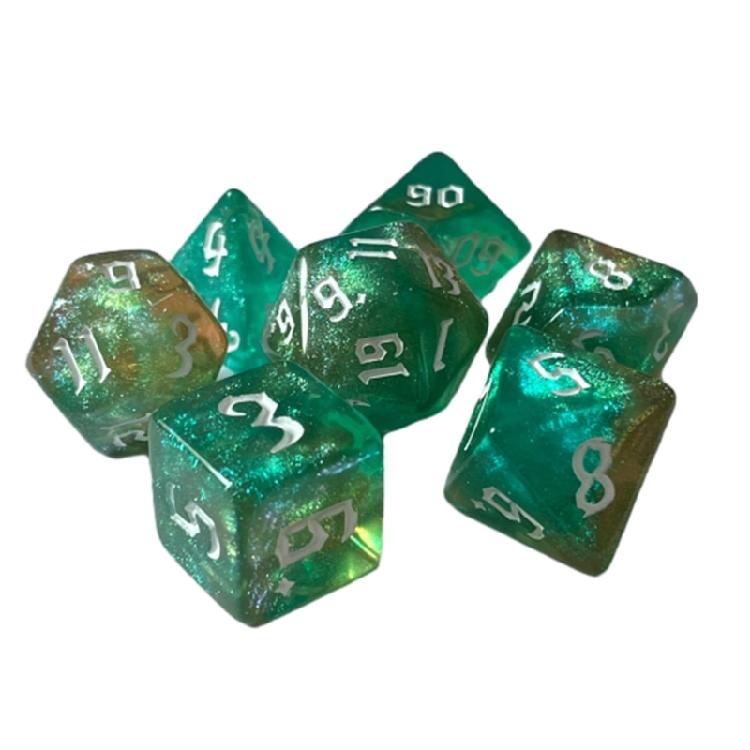 7Pcs Acrylic Multiple Side Dices Different Size Digital Number Dices Kids Adult