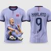 Maglia da Calcio Commemorativa Haaland per Uomo o Bambino Maglia Sportiva da Calcio per Allenamento all'Aperto, Corsa e Attività Sportive