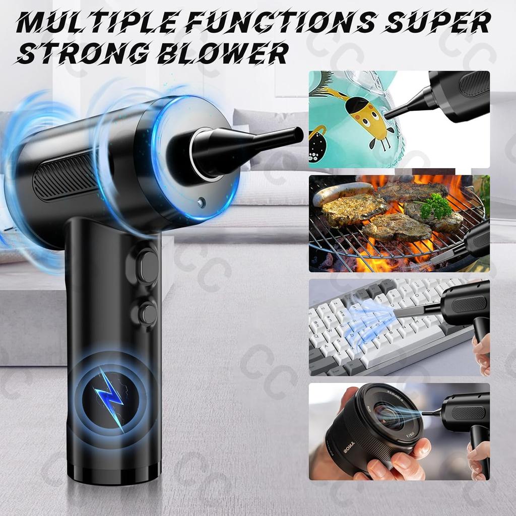 Cordless Handheld Car Vacuum, 12000Pa Strong Suction Mini Vacuum Rechargeable, Compressed Air Duster, Air Blower and Cleaner, 3-in-1 Design, 3 Gear,