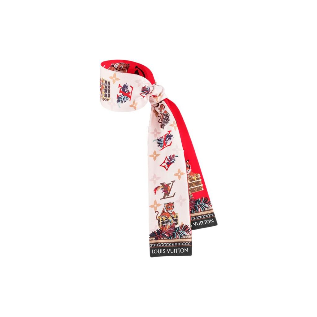 Louis Vuitton Tiger Print Red Silk Headband Women accessories M77326