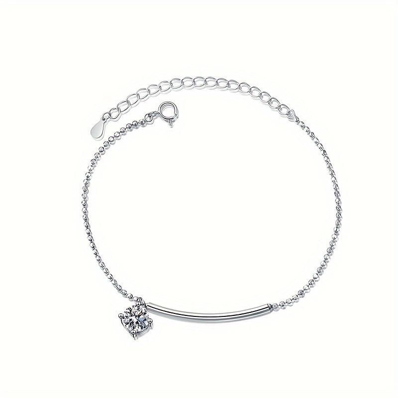 

Стерлинговое серебро 925 пробы Муассанит 1 карат Легкий роскошный изысканный ножной браслет Модный дизайн Sense Премиум для женщин и мужчин Тенденция Ниша Классический стиль Элегантный темперамент 1 Carat