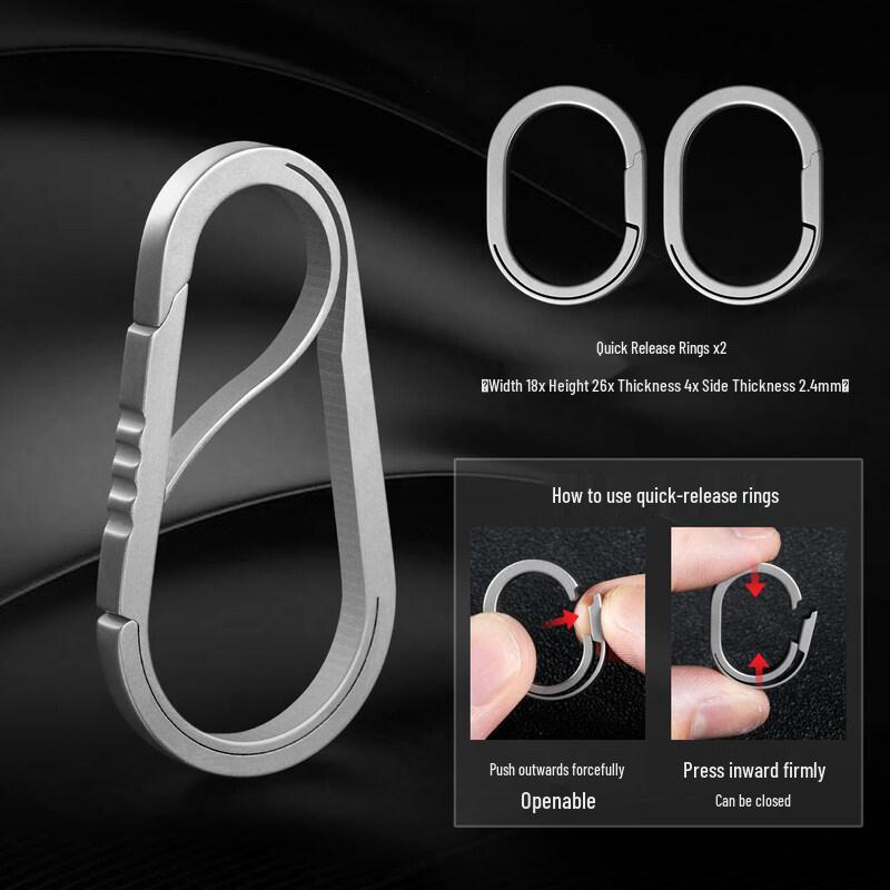 Titanium Alloy Quick Release Keychain