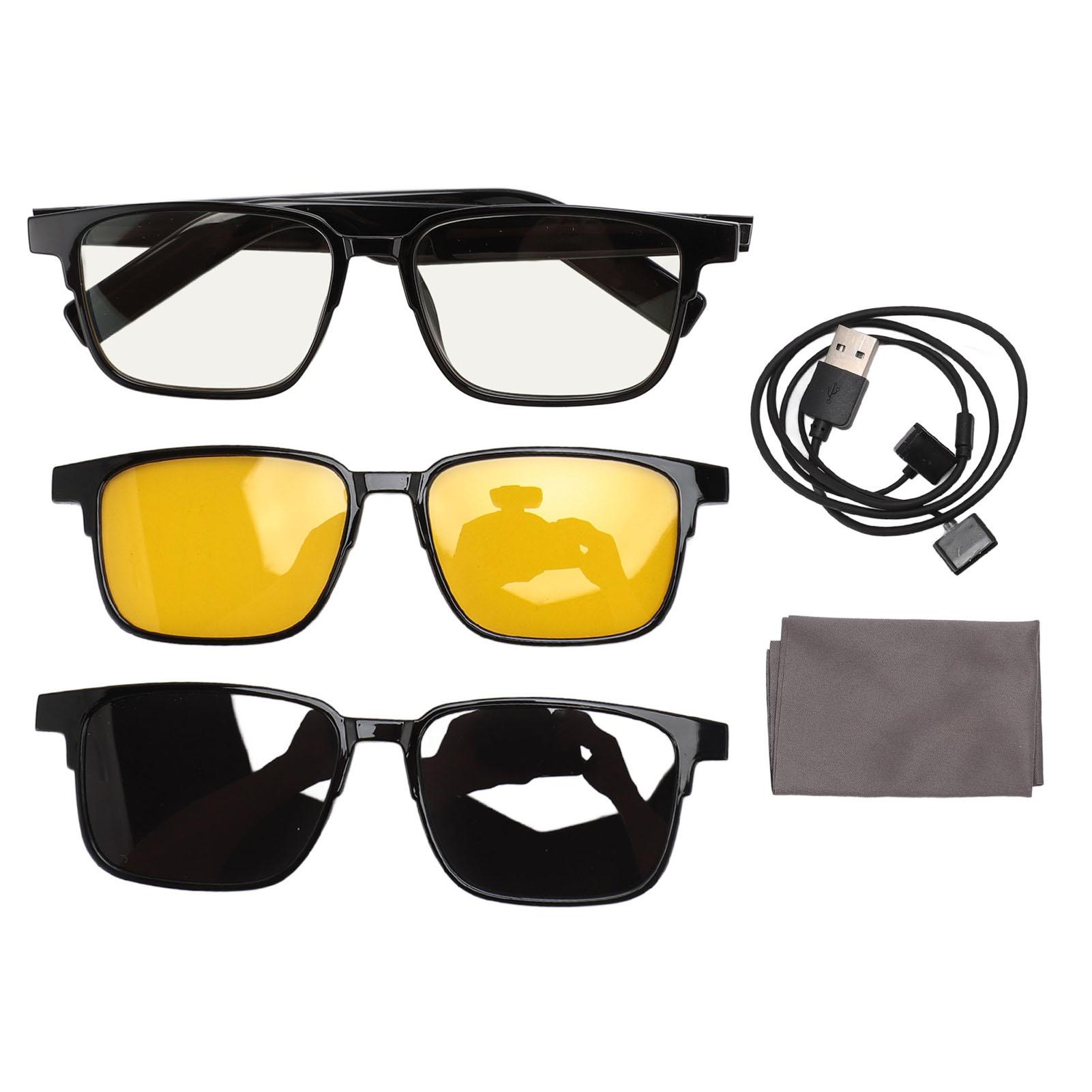 

Smart Glasses Wireless IP5 Waterproof Open Ear Speaker Dual Microphones Voice Control BT 5.3 Unisex