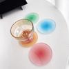 1pc Gradient Acrylic Round Coaster Sunset Gradient Heat Matte Finish Coffee Cup Pad Hot Drink Round Mug Mats Table Decor