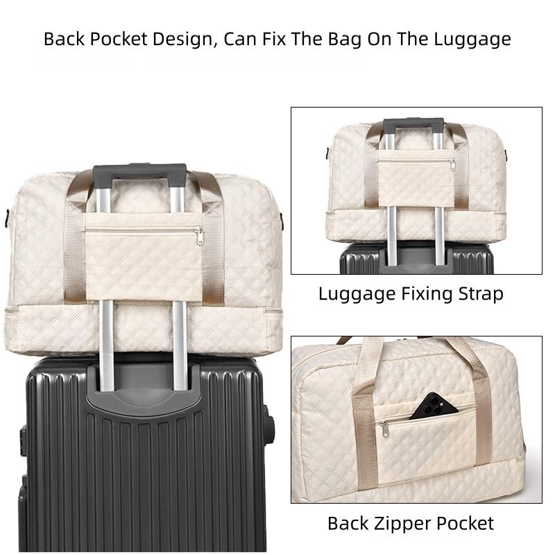 Travel Bag Dry/Wet Separation Gym Bag Large Capacity Yoga Bag Cabin-Size Outdoor Soft-Sided Durable Luggage Bag