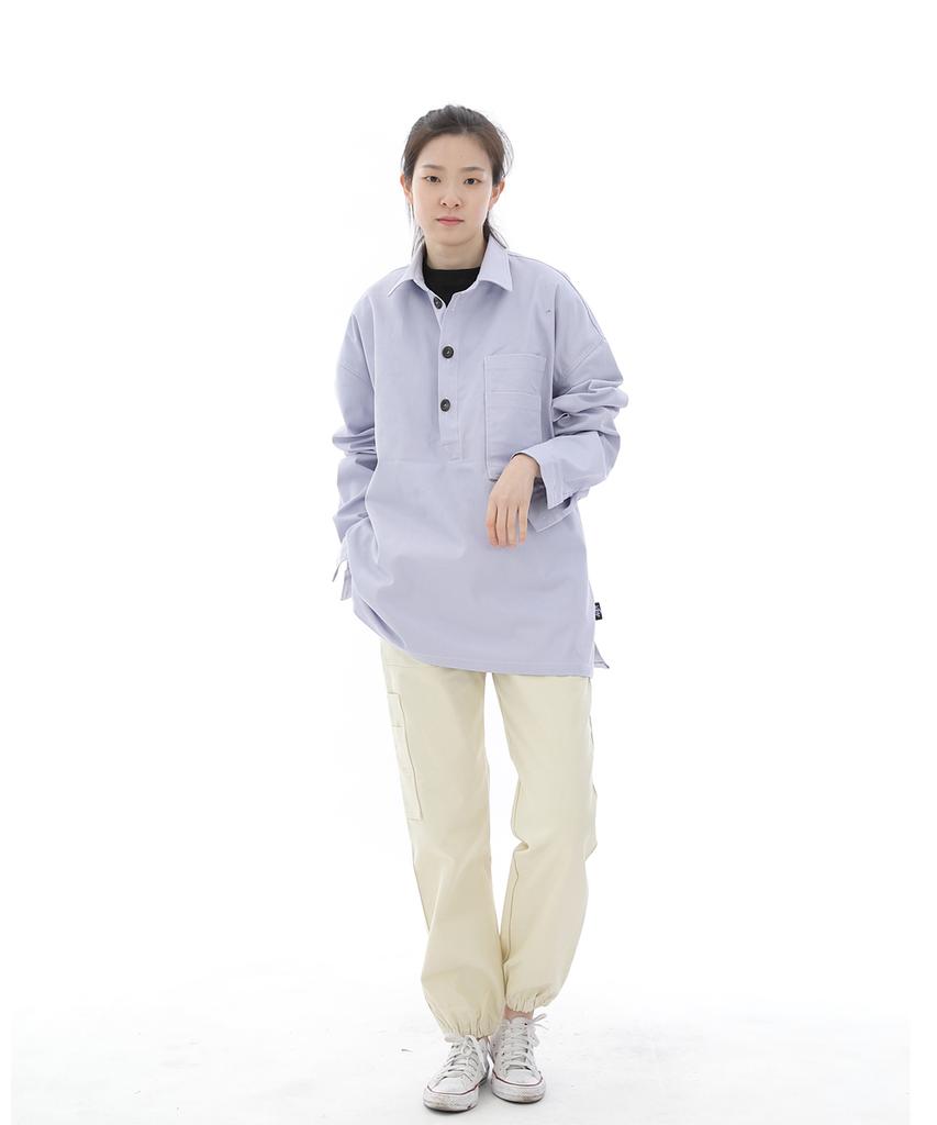 Seinteukeulu Straight Two-Layer Cargo Jogger Pants St2-309Cj Cream