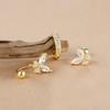 3PCS Luxury Stainless Steel Butterfly Small Hoop Earrings Set For Women Trendy Zircon Stud Women's Earring  Fashion Jewelry