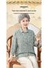 Women's Floral Pure Cotton Long-Sleeve Shirt for Elderly, Perfect for Spring & Autumn