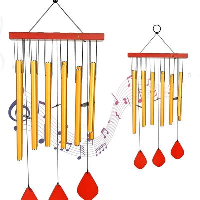 Sinos de Vento Dourados Abençoados para Quarto e Sala de Estar – Decoração Tranquila para Casa, Harmonizando a Energia, Presente Ideal para Mulheres, Homens, Casais