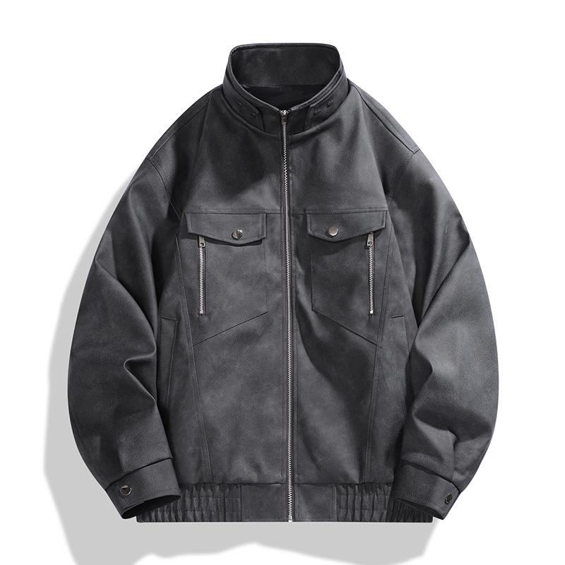 

Кожаная куртка, Мужская повседневная куртка, Носки Silhouette, Красивые мужчины L серый