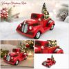 Resin Christmas Truck Figurine with LED Light Flashing Feature Holiday Decoration for Home and Office Display Seasonal Ornament