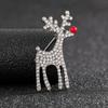 1pc Exquisite Alloy Crystal Rhinestone Deer Brooch Pin for Women, Versatile Reindeer Lapel Pin for Daily & Gift Accessory, All-Season Wear