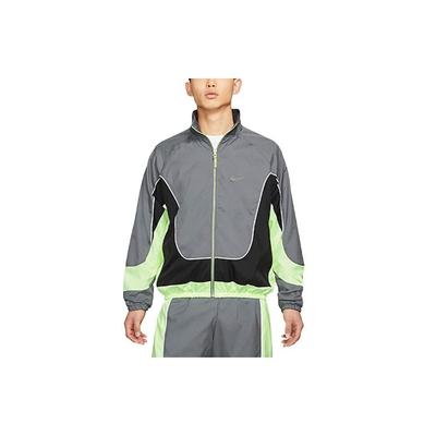 Throwback Woven Basketball Jacket With Stand Collar Men Outerwear Multicolor CV1932-084