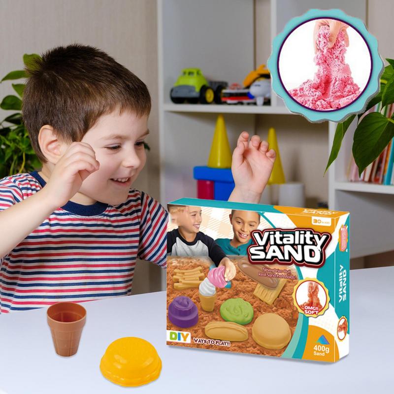 Forme cu nisip pentru distracție pe plajă Forme pentru plajă pentru copii Nisip inclus Set complet de jucării cu nisip pentru copii Cutie cu nisip și jucării spațiale cu nisip distracție pentru copii