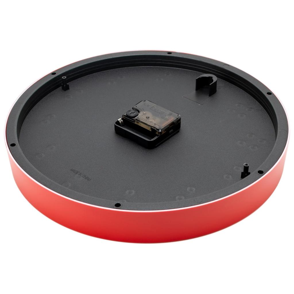 Fabrikwand 30cm Durchgehend Zweite T'S Uhr, Rot, Pokémon Design, Durchmesser, Analog, Lautlos, Zeiger, 2926-236