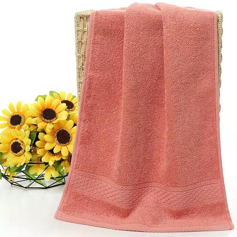 Towel cotton grid satin file household pure cotton plain face towel combed long-staple cotton towel supply