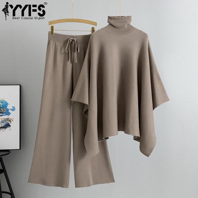 Dámské Módní Ležérní Jaro Podzim Jednobarevné Potisk Dlouhý Rukáv Vysoký Krk Kalhoty Obleky