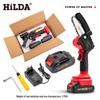 HILDA Brushless Chainsaw 4/6 Inch: High-Power, Dual-Handed Electric Chainsaw with Large Capacity