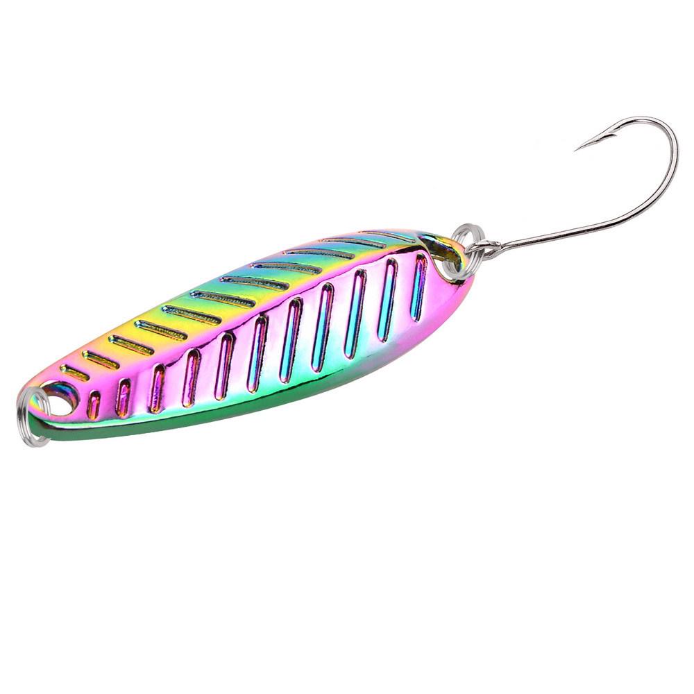 Maple Leaf Spoon-Shaped Micro Lures: Bass and Amur Zinc Alloy Baits In Gold and Silver