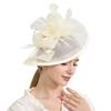 Elegant Feather-Style Mesh Veil Kentucky Derby Hat and Evening Hair Accessory