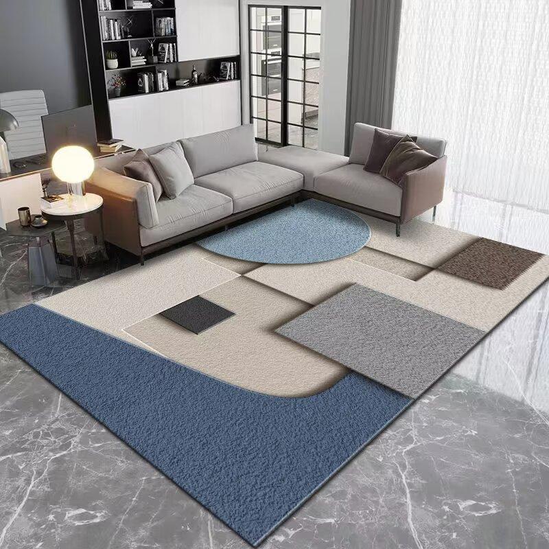 Nordic Geometric Large Living Room Carpets Bedroom Bedside Children Tatami Soft Floor Mat Home Sofa Area Non-slip Rugs Bathroom