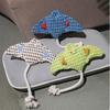 Plush Stingray Dog Toy with Rope, Interactive Squeaky Pet Chew Toy for Puppies, Durable Teeth Cleaning Tug-of-War Toy