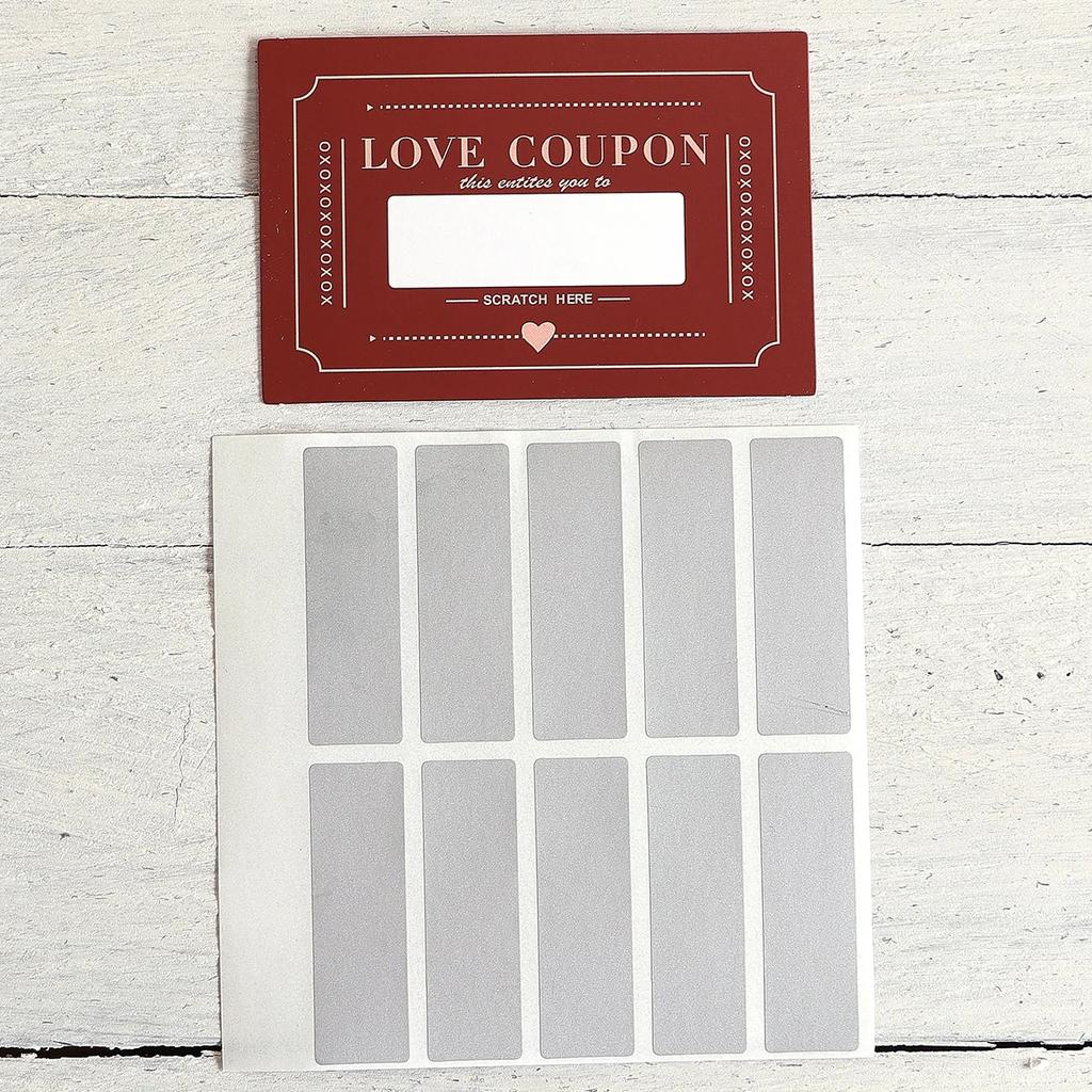 Scratch-Off Love Coupons 10/20 Pieces Scratch Valentines Day Card DIY Valentine's Day Love Coupons Creative Gifts for Boyfriends