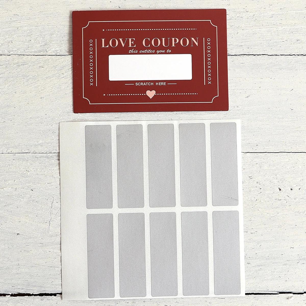 

Скретч-купоны любви 10/20 штук Скретч-открытка на День святого Валентина Сделай сам Купоны любви на День святого Валентина Креативные подарки для парней 10PCS красный