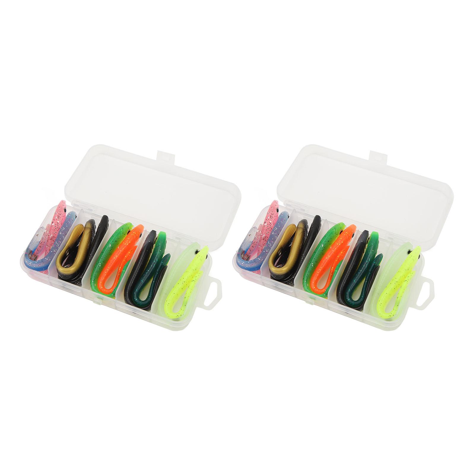 20pcs Soft Fishing Lure Simulation High Toughness Artificial Loach Lure Set for Outdoor Fishing