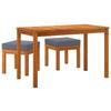 VidaXL 3-piece Garden Dining Set and Cushions Solid Acacia, Outdoor Dining Set, Garden Furniture, Furniture 319722