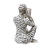 New Cross-Border Living Room Decor: Woman Reading Paper Pulp Resin Ornament